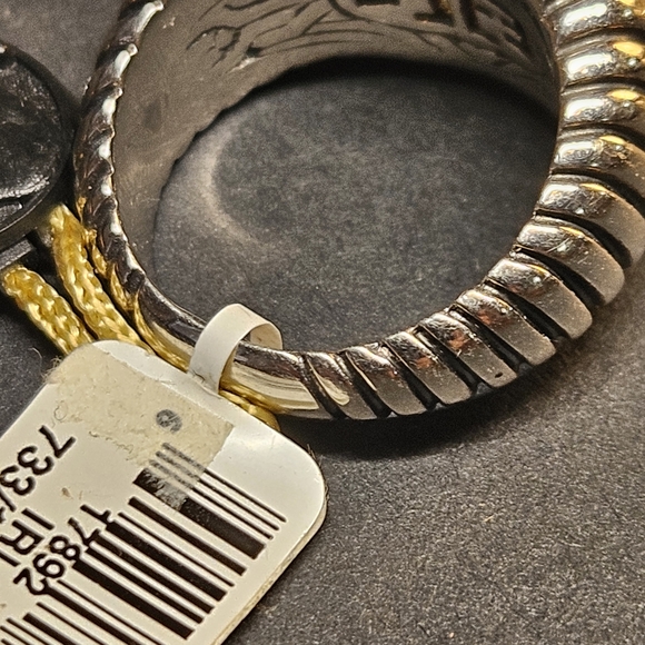 Effy Silver Ring with Purple, Green, and Blue Stones - Picture 3 of 5